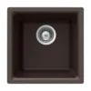 Houzer 16" Composite Granite Dual Mount Bar/Prep Sink, Brown, E-100 MOCHA