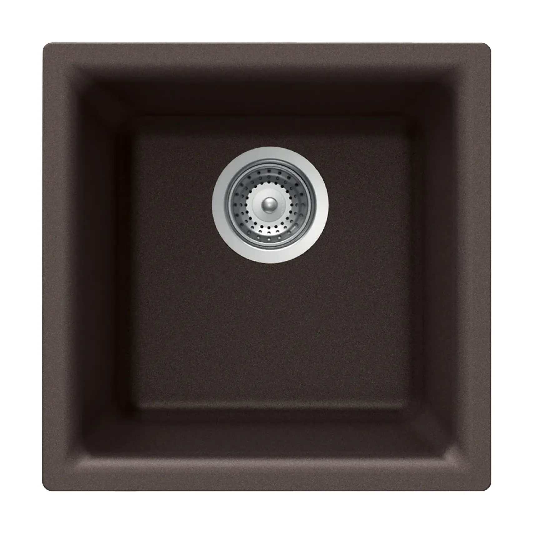 Houzer 16" Composite Granite Dual Mount Bar/Prep Sink, Brown, E-100 MOCHA