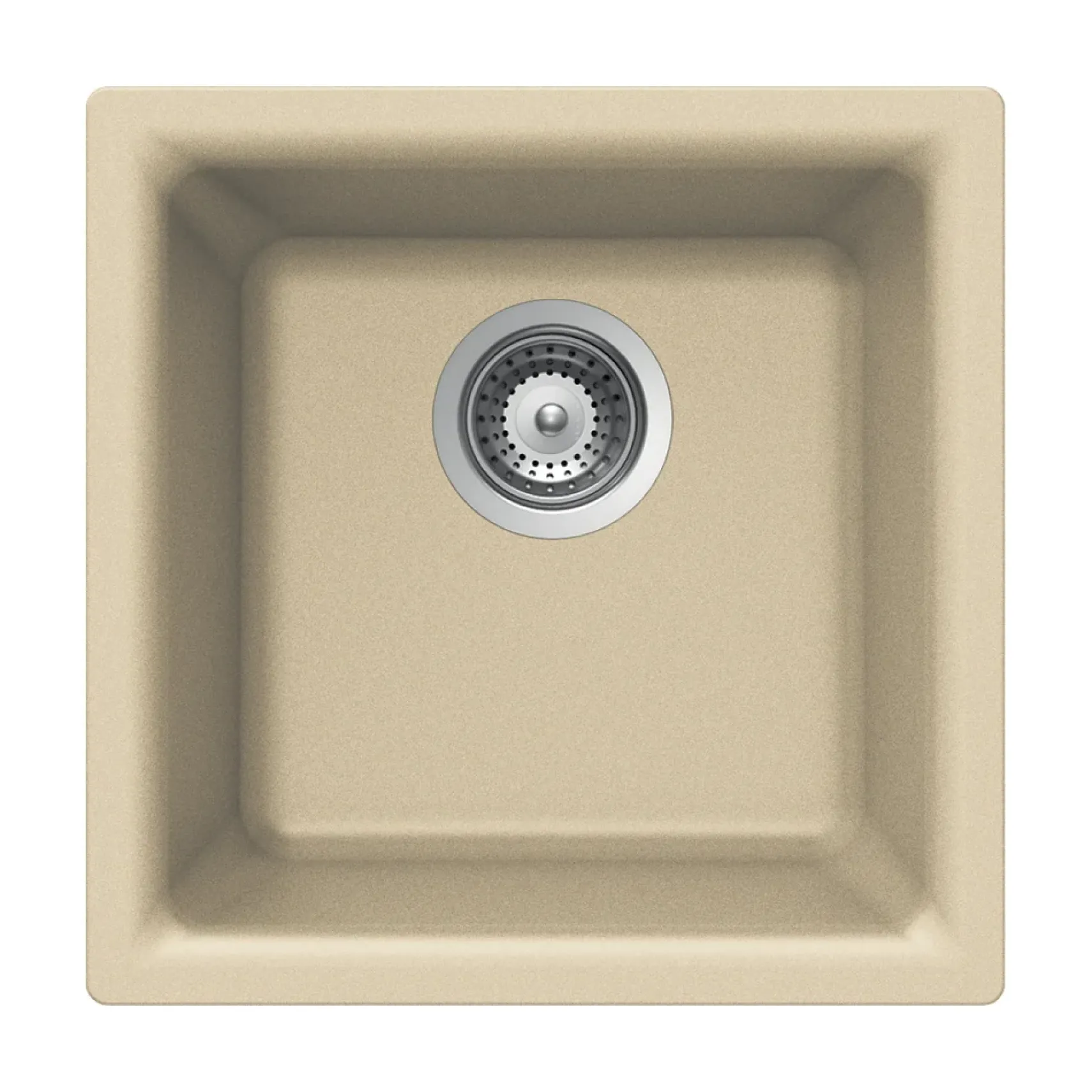 Houzer 16" Composite Granite Dual Mount Bar/Prep Sink, Biscuit, E-100 SAND