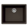 Houzer 24" Composite Granite Undermount Single Bowl Kitchen Sink, Brown, G-100U MOCHA