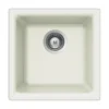 Houzer 16" Composite Granite Dual Mount Bar/Prep Sink, White, E-100 CLOUD