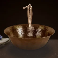Houzer 16" Copper Bathroom Vessel Sink, HW-SIE1V