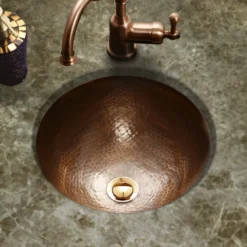 Houzer 15" Copper Flat Lip Bathroom Sink, HW-CLA1RF