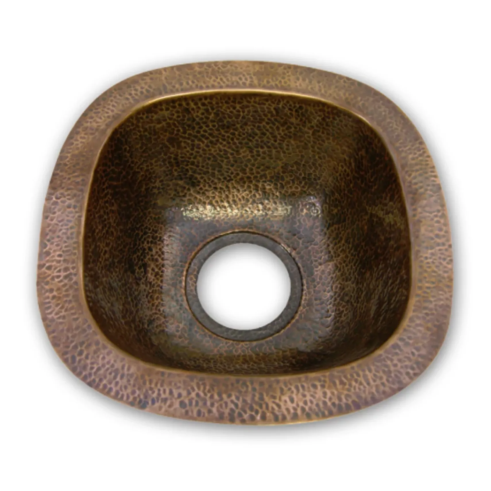 Houzer 13" Copper Flat Lip Hammerwerks Bar/Prep Sink, HW-SCH1BF