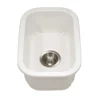 Houzer 12" Fireclay Undermount Bar Sink, White, Platus Series, PTB-1318 WH