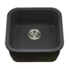 Houzer 19" Fireclay Undermount Bar Sink, Black, Platus Series, PTB-1919 BL