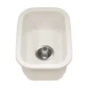 Houzer 12" Fireclay Undermount Bar Sink, Biscuit, Platus Series, PTB-1318 BQ