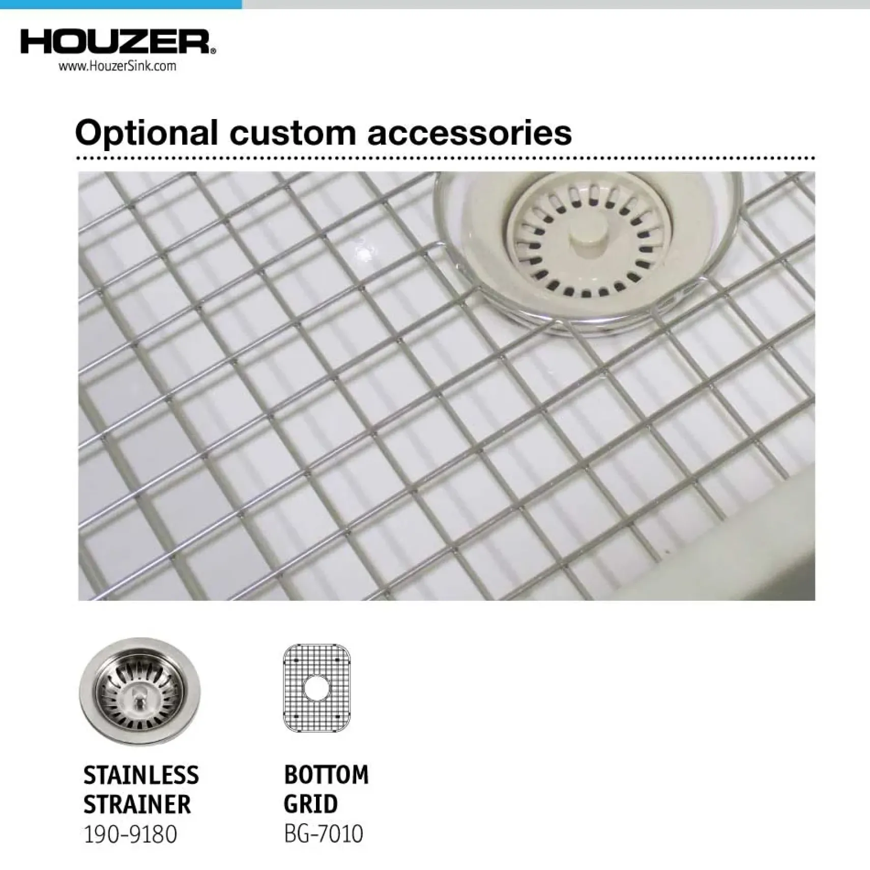 Houzer 12" Fireclay Undermount Bar Sink, Biscuit, Platus Series, PTB-1318 BQ