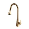 Houzer 1.75 GPM Catori Series Brushed Brass Single Handle Pull-Out Kitchen Faucet - CAT-172-BB