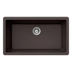 Houzer 33" Granite Undermount Single Bowl Kitchen Sink, Brown, V-100U MOCHA