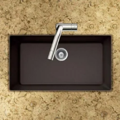 Houzer 33" Granite Undermount Single Bowl Kitchen Sink, Brown, V-100U MOCHA
