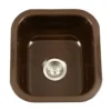 Houzer 16" Porcelain Enamel Steel Undermount Bar/Prep Sink, Brown, PCB-1750 ES
