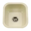 Houzer 16" Porcelain Enamel Steel Undermount Bar/Prep Sink, Biscuit, PCB-1750 BQ