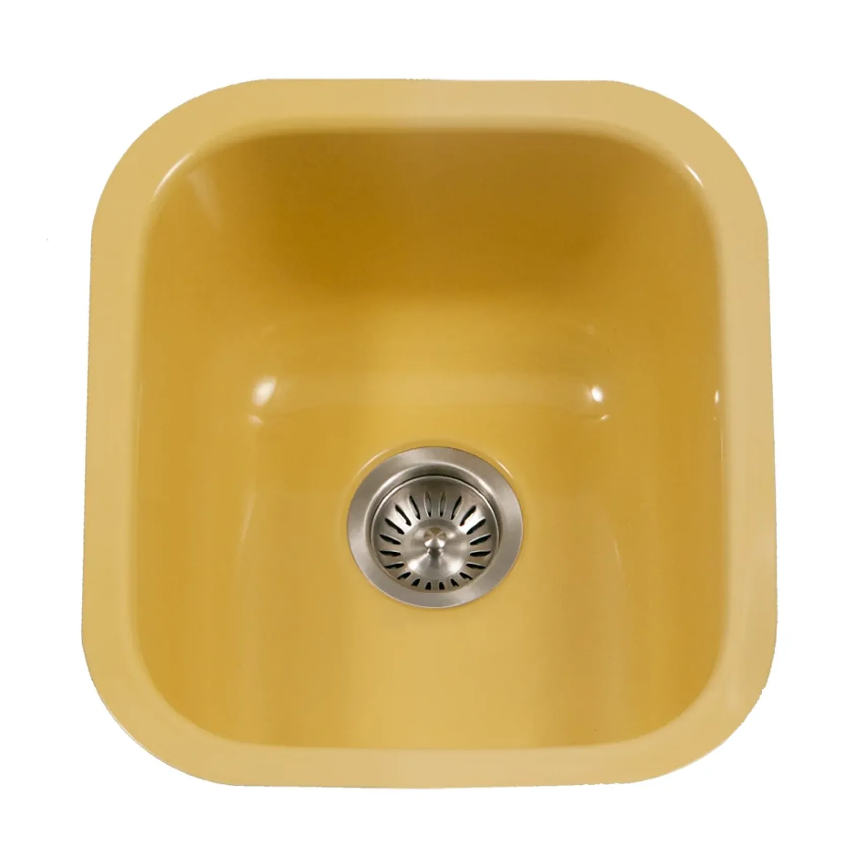 Houzer 16" Porcelain Enamel Steel Undermount Bar/Prep Sink, Yellow, PCB-1750 LE