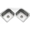 Houzer 32" Stainless Steel Topmount Legend Corner Bowl Kitchen Sink, 20 Gauge, LCR-3221-1