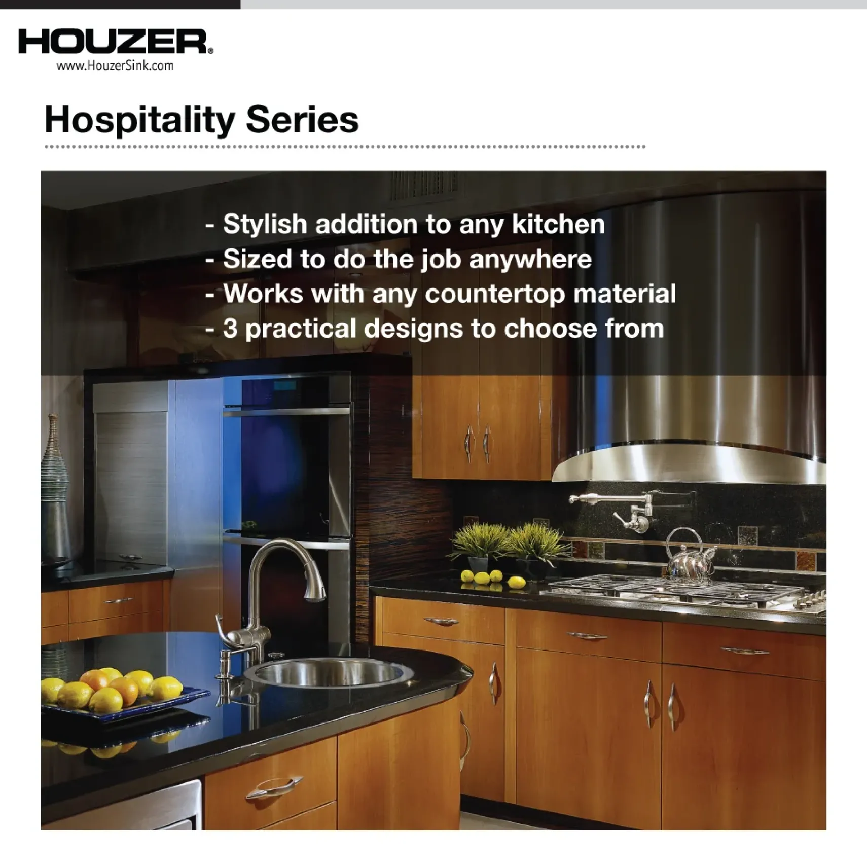 Houzer 18" Stainless Steel Topmount Round Single Bowl Bar Sink, SCF-1830-1