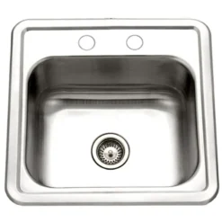 Houzer 15" Stainless Steel Topmount Bar/Prep Sink, 1515-6BS-1