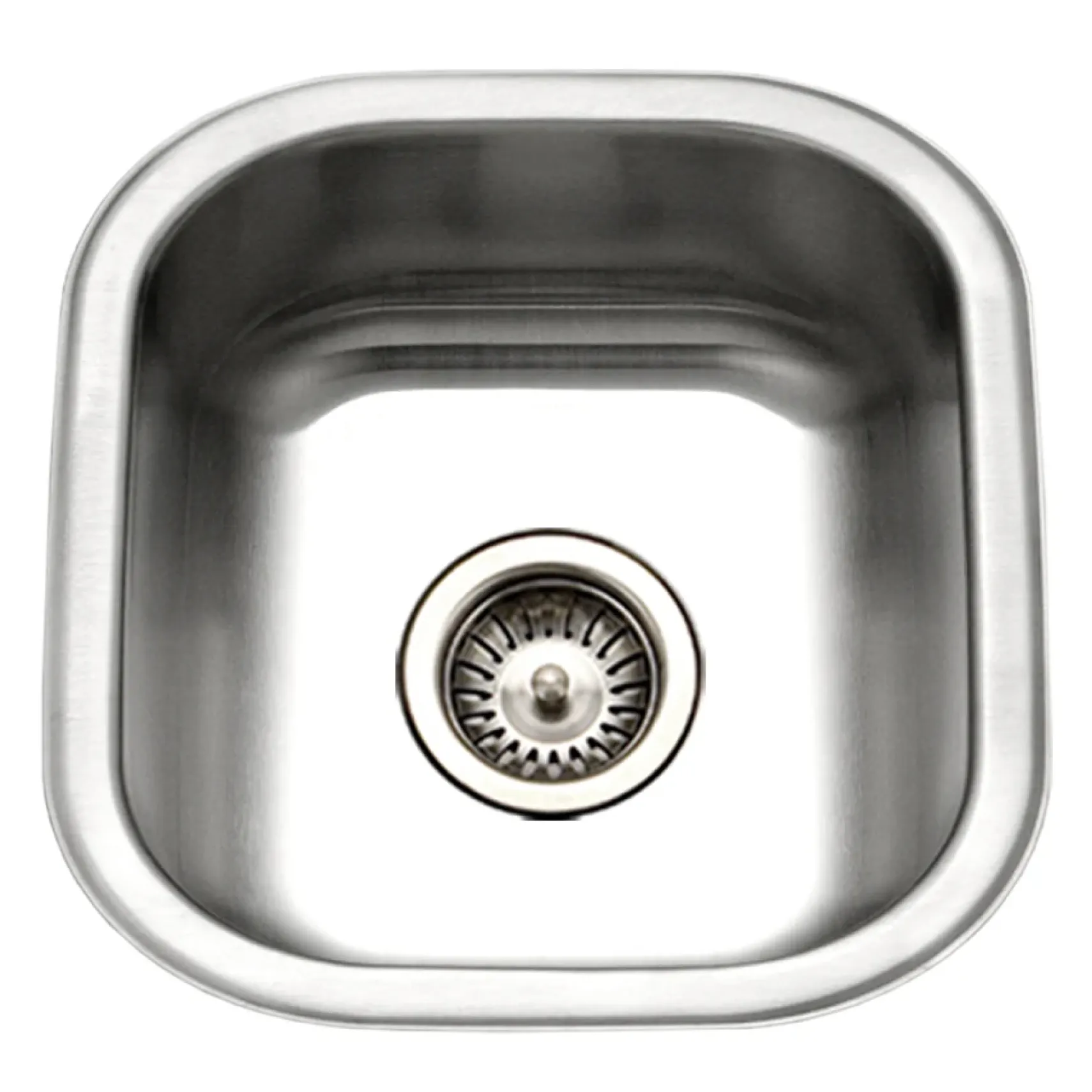 Houzer 16" Stainless Steel Undermount Club Prep/Large Bar Sink Bar Sink, MS-1708-1