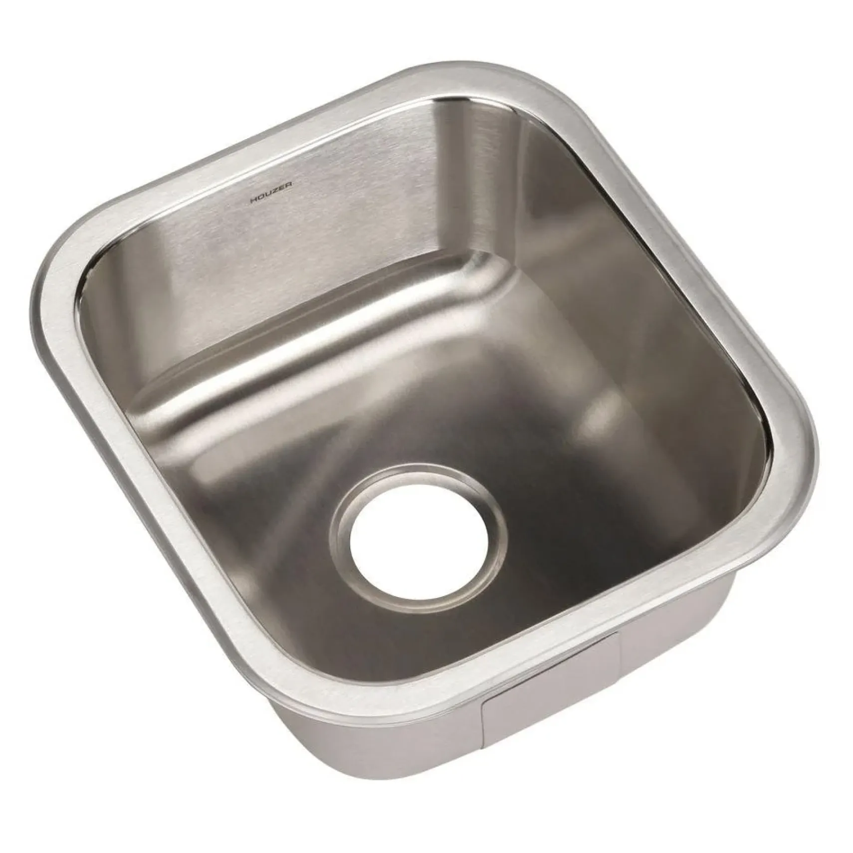 Houzer 16" Stainless Steel Undermount Club Prep/Large Bar Sink Bar Sink, MS-1708-1
