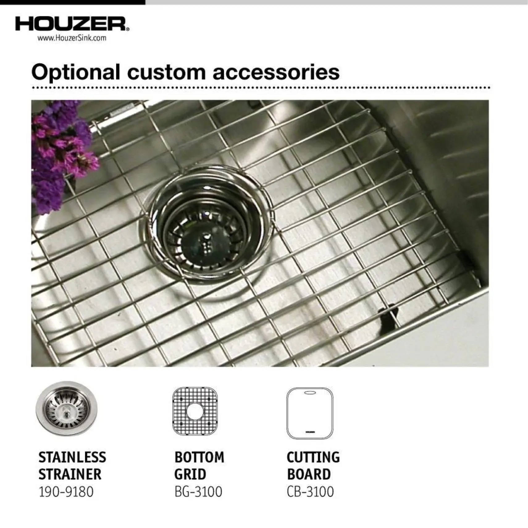 Houzer 16" Stainless Steel Undermount Club Prep/Large Bar Sink Bar Sink, MS-1708-1