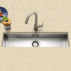 Houzer 32" Stainless Steel Undermount Bar/Prep Sink, Rectangle, CTB-3285