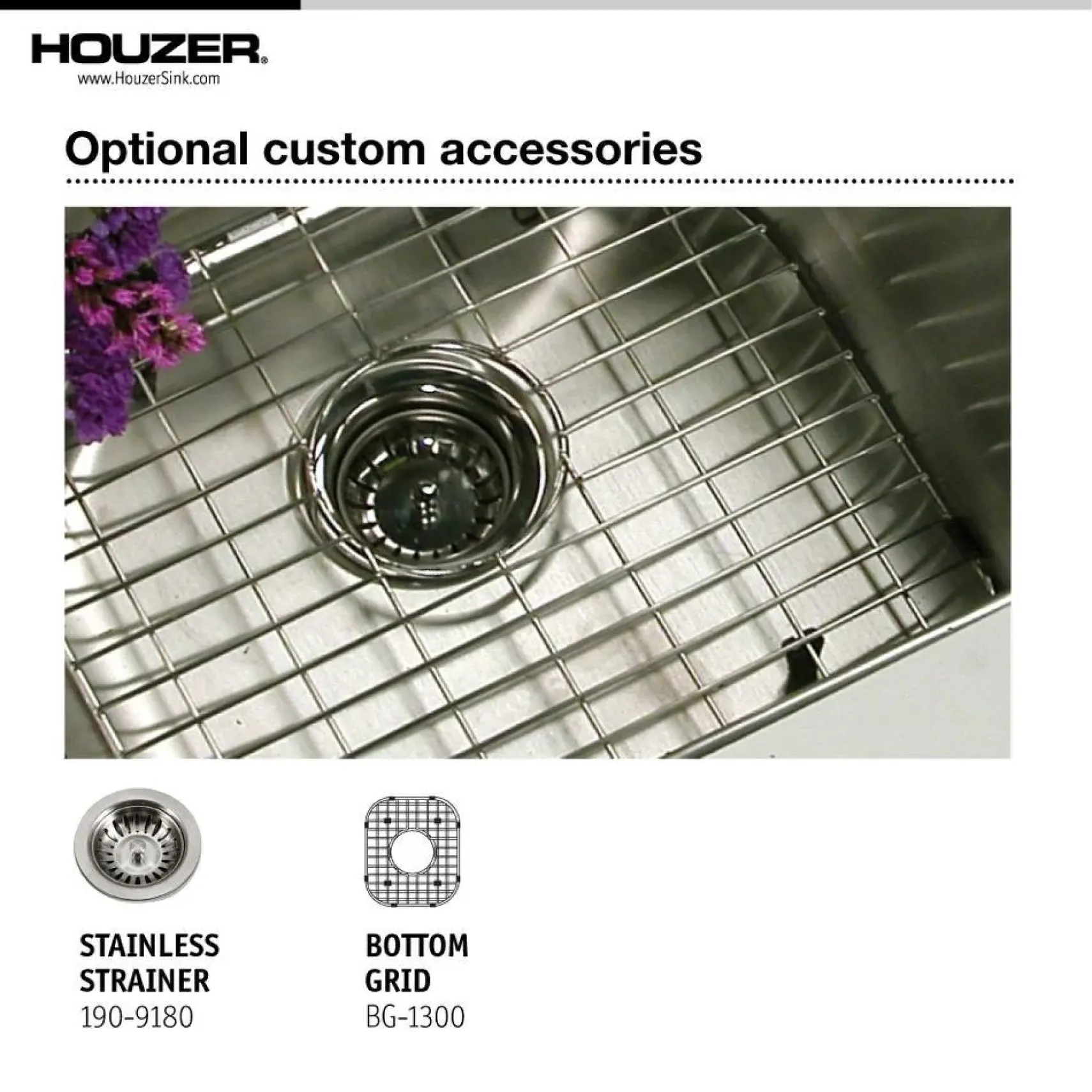 Houzer 13" Stainless Steel Undermount Bar/Prep Sink, CS-1307-1