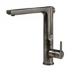 Houzer Ascend 1.75 GPM Lever Brass Kitchen Faucet, Pull Up, Pewter, ASCPU-460-PW
