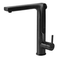 Houzer Ascend 1.75 GPM Lever Brass Kitchen Faucet, Pull Up, Matte Black, ASCPU-460-MB