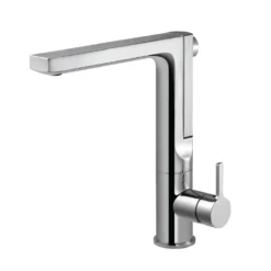 Houzer Ascend Integrated Pull Up Kitchen Faucet with CeraDox Technology Polished Chrome, ASCPU-460-PC