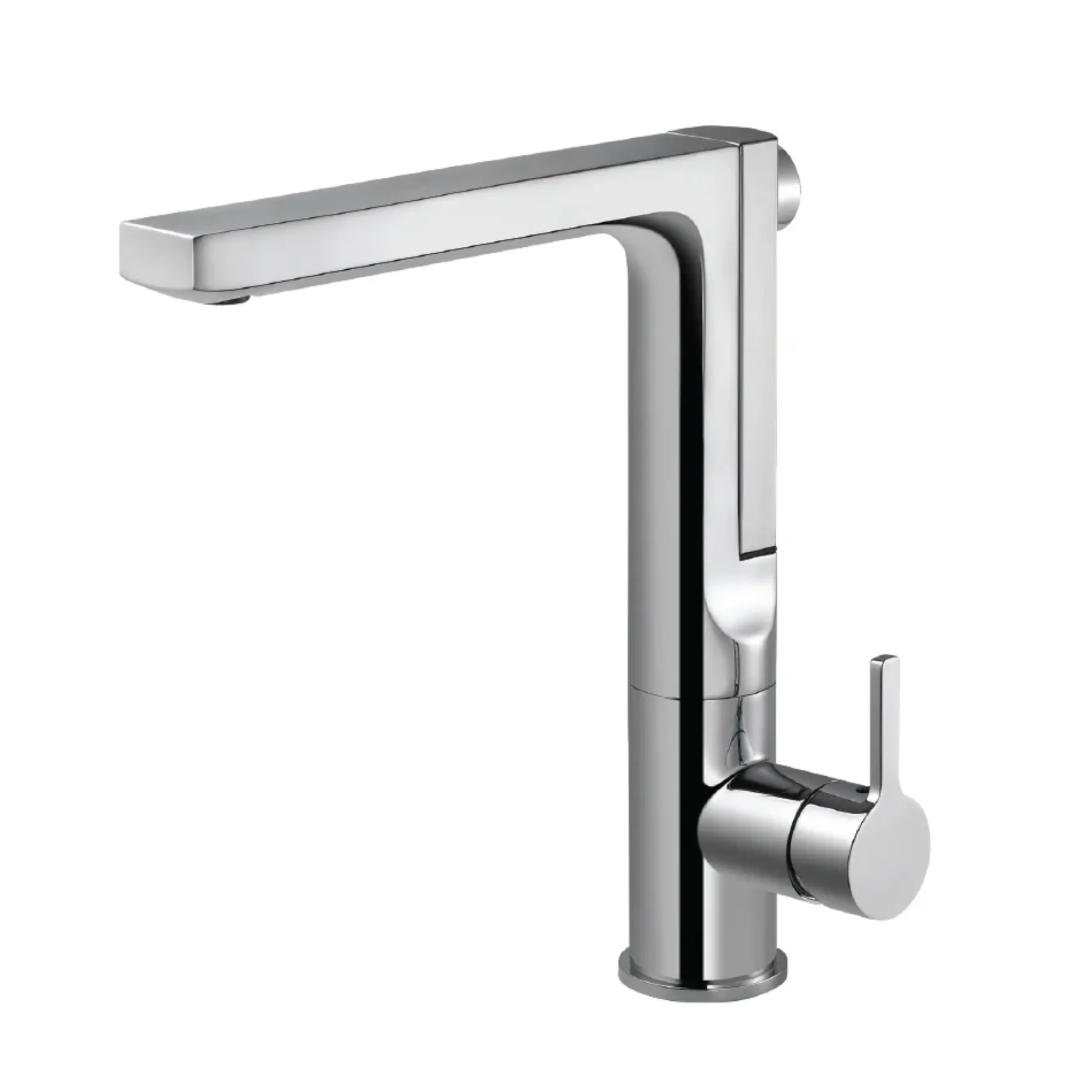 Houzer Ascend Integrated Pull Up Kitchen Faucet with CeraDox Technology Polished Chrome, ASCPU-460-PC