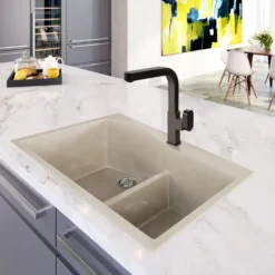 Houzer Azura Pull Out Kitchen Faucet Brushed Nickel, AZUPO-965-BN