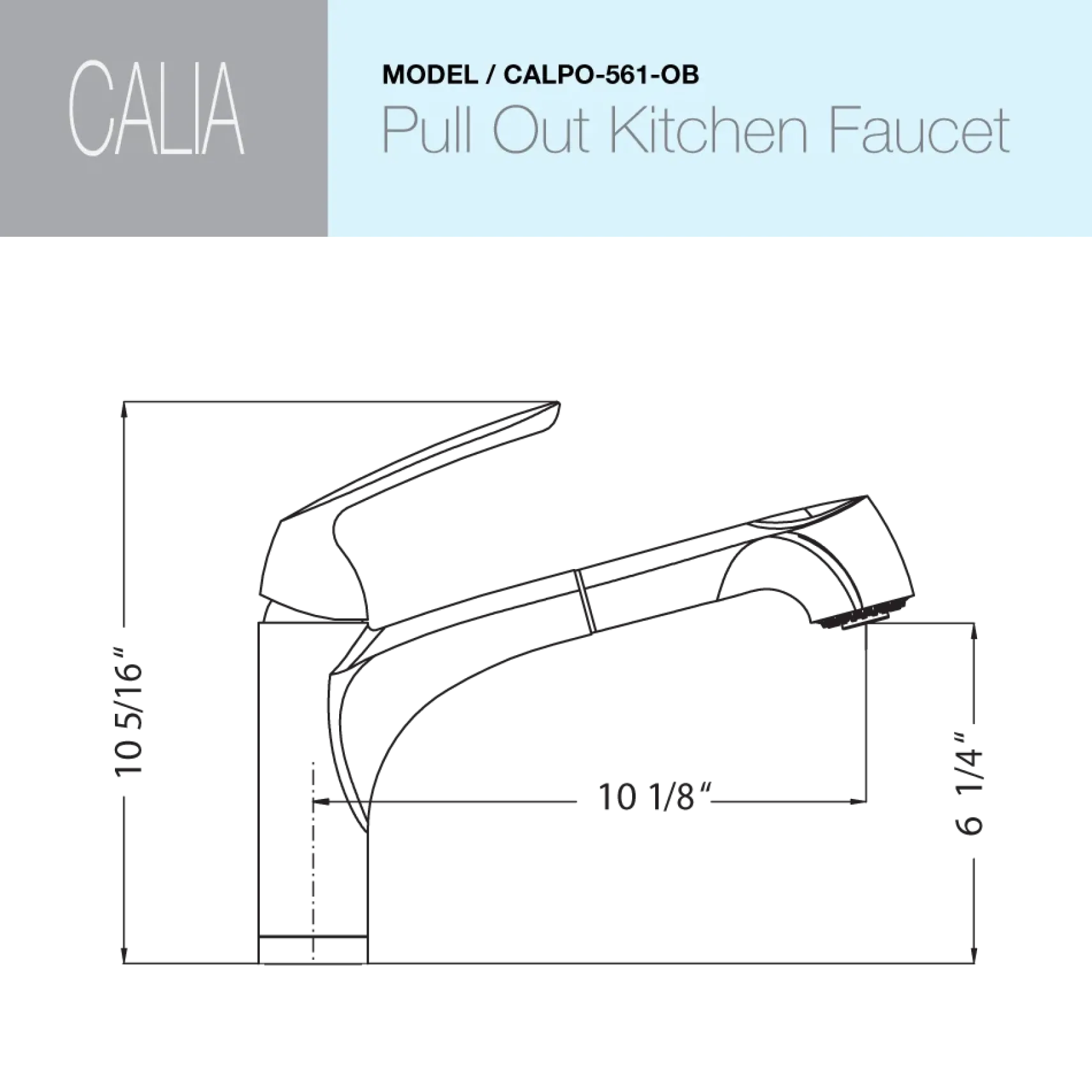 Houzer Calia Pull Out Kitchen Faucet Oil Rubbed Bronze, CALPO-561-OB