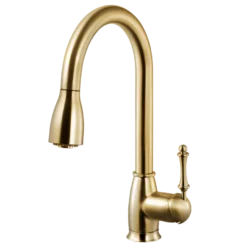 Houzer Camden Pull Down Kitchen Faucet Brushed Brass, CAMPD-368-BB