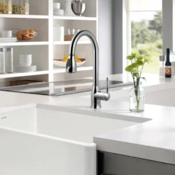 Houzer Camden Pull Down Kitchen Faucet with CeraDox Technology Polished Chrome, CAMPD-368-PC