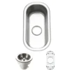 Houzer Club 10 inch Stainless Steel Undermount Bar Sink with Strainer & Grid - 18 Gauge, CS-1105-C