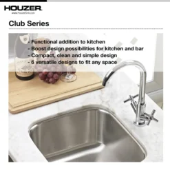 Houzer Club 10 inch Stainless Steel Undermount Bar Sink with Strainer & Grid - 18 Gauge, CS-1105-C