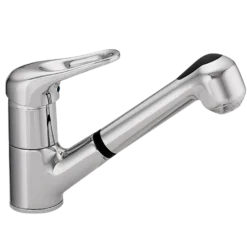 Houzer Gaia Pull Out Kitchen Faucet with CeraDox Technology Polished Chrome, GAIPO-361-PC