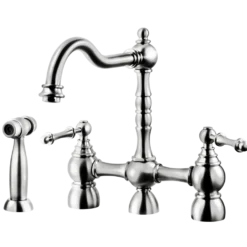 Houzer Lexington Bridge Kitchen Faucet with Sidespray Polished Chrome, LEXBS-956-PC