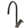 Houzer Oni 1.75 GPM Lever Brass Kitchen Faucet, Pull Down, Pewter, ONIPD-169-PW