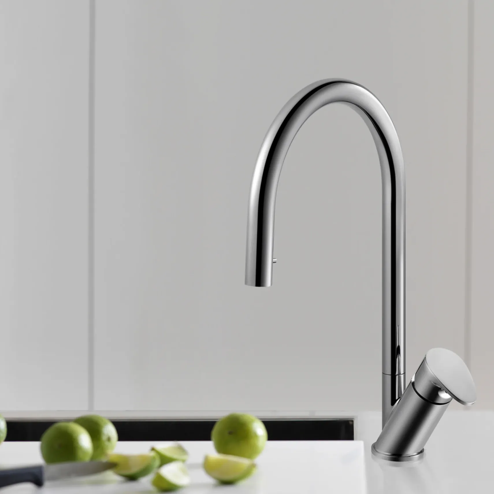 Houzer Oni 1.75 GPM Lever Brass Kitchen Faucet, Pull Down, Matte Black, ONIPD-169-MB