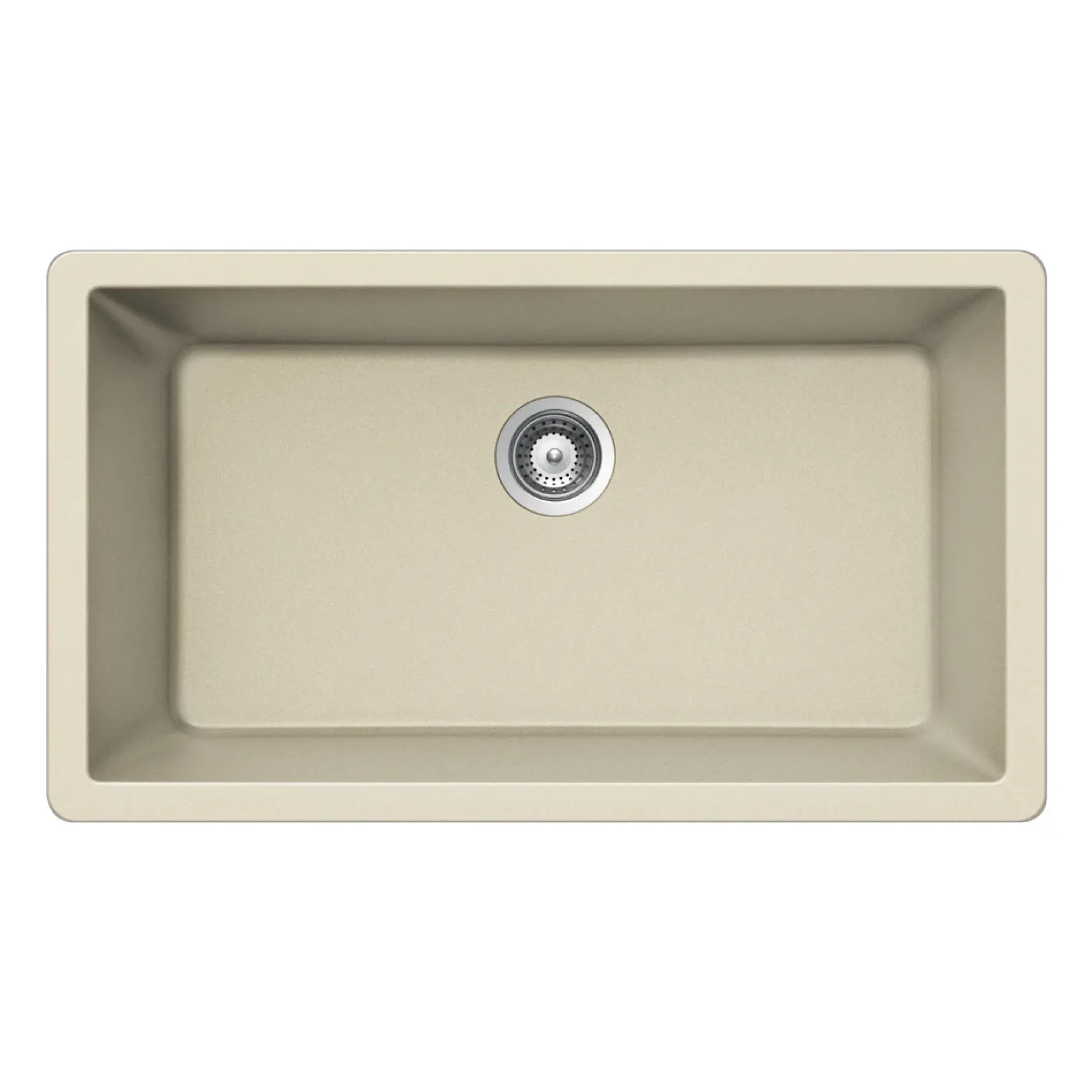 Houzer Quartztone 33 inch Linen Granite Composite Undermount Single Bowl Kitchen Sink - V-100U LINEN