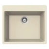 Houzer Quartztone 24 inch Linen Granite Composite Drop-in Topmount Single Bowl Kitchen Sink - G-100 LINEN