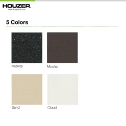 Houzer Quartztone 33 inch Slate Granite Composite Drop-in Topmount 60/40 Double Bowl Kitchen Sink - M-175 SLATE
