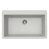 Houzer Quartztone 33 inch Thunder Granite Composite Topmount Single Bowl Kitchen Sink, V-100 Thunder