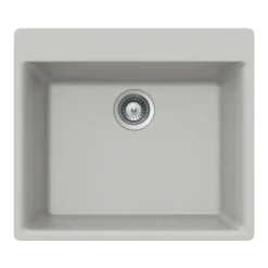 Houzer Quartztone 24 inch Thunder Granite Composite Drop-in Topmount Single Bowl Kitchen Sink - G-100 THUNDER
