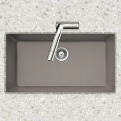 Houzer Quartztone 33" Undermount Granite Kitchen Sink, Taupe, V-100U TAUPE