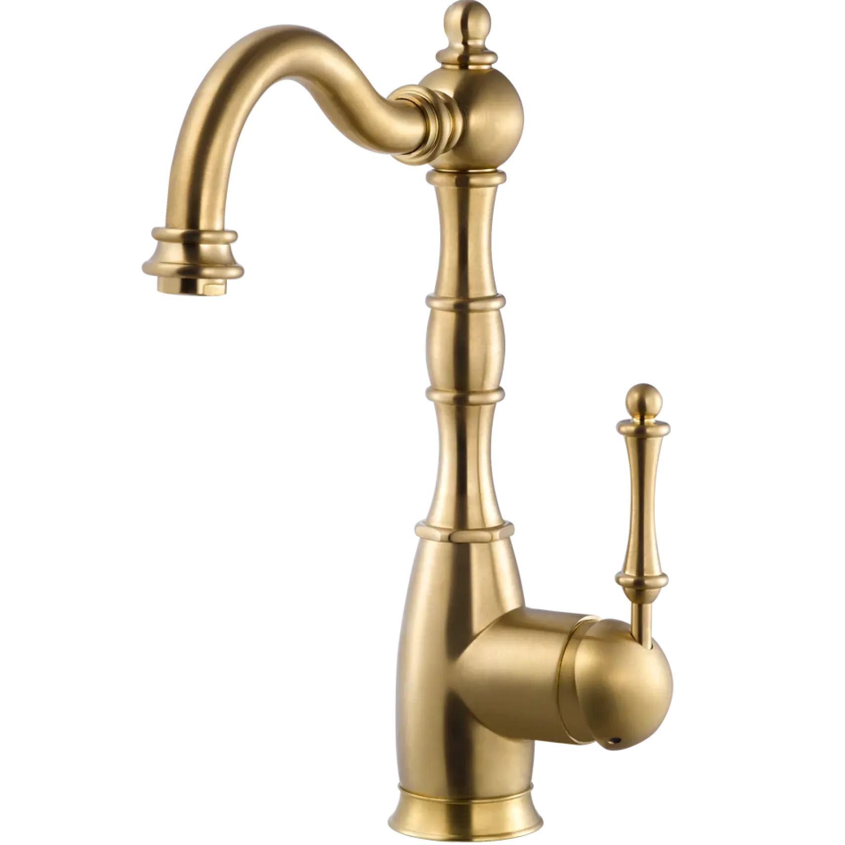 Houzer Regal Solid Brass Bar Faucet Brushed Brass, REGBA-160-BB