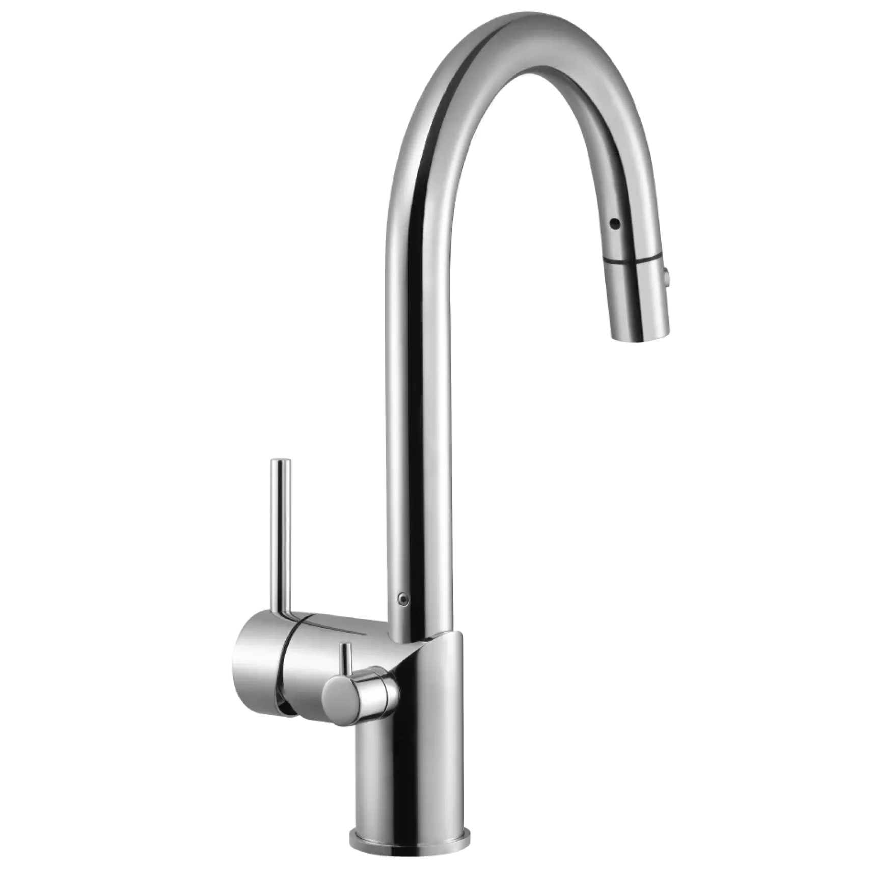 Houzer Sentinel Pull Down Kitchen Faucet with Hot Water Safety Switch Polished Chrome, SENPD-466-PC