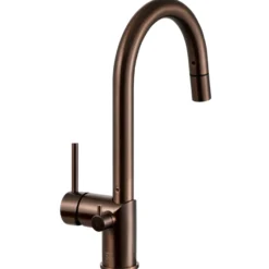 Houzer Sentinel Pull Down Kitchen Faucet Hot Water Safety Oil Rubbed Bronze, SENPD-466-OB