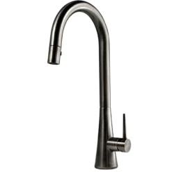 Houzer Soma 1.75 GPM Lever Brass Kitchen Faucet, Pull Down, Pewter, SOMPD-669-PW